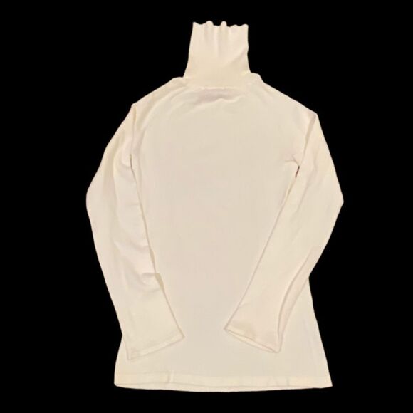 1213 Dolce Medium Turtleneck Cream Long Sleeves New - Picture 2 of 5